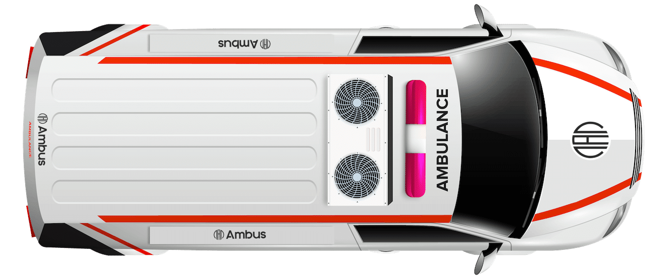 Rooftop diagram of Ambus Basic Life Support Ambulance